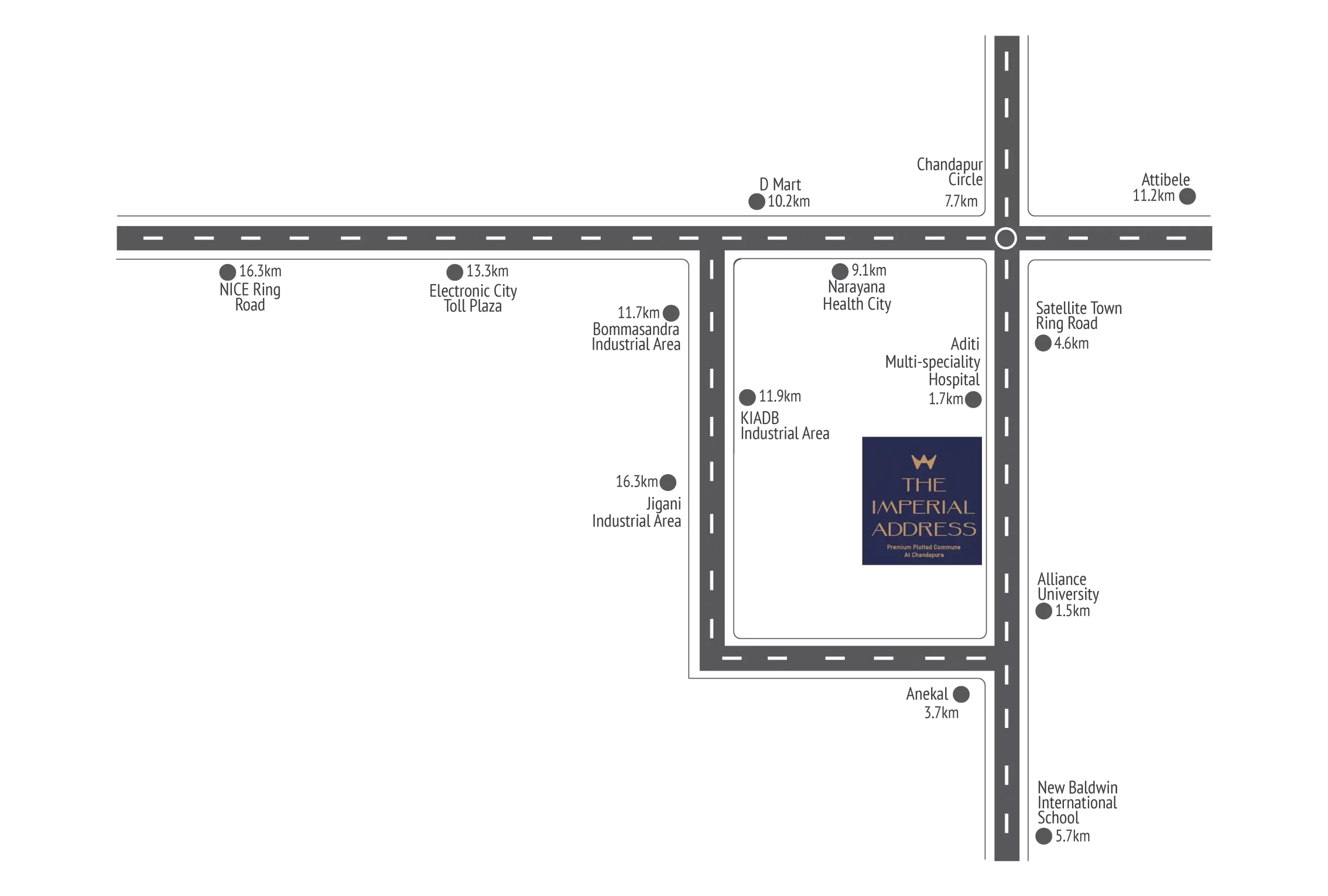 The Imperial Address Chandapura Location Map New